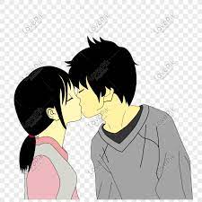 chinese valentines day couples kiss png