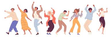 Premium Vector | Group of young happy dancing people, dancing characters. dance party, disco.