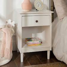 This bedside cabinet has not only been designed with style in mind but also quality; White One Drawer Wood Nightstand Kirklands