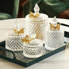 Light Luxury Glass Candy Jar With Lid