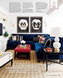 blue velvet sofa living room