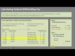 calculate federal withholding tax