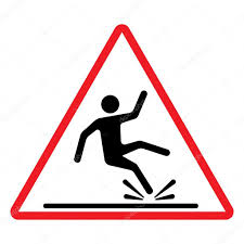 wet floor caution sign vector