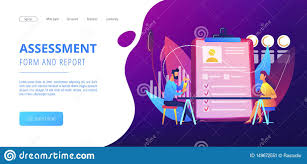 Employee Assessment Concept Landing Page Stock Vector
