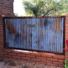 attractive corrugated metal fence
