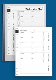 printable weekly meal planner pdf