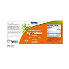 now spirulina 500 mg 100 tabs for