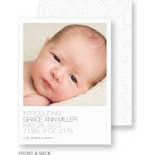 Chenille Dots Photo Birth Announcement