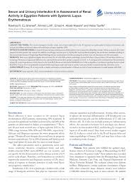 pdf serum and urinary interleukin 6 in