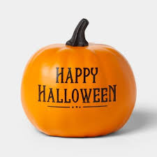 Painted Pumpkin Orange 'happy Halloween' Decorative Figurine - Hyde & Eek!  Boutique™ : Target