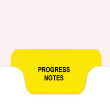 Individual Stock Chart Divider Tabs Progress Notes Yellow Bottom Tab 1 8th Cut Pos 2 Pack Of 25