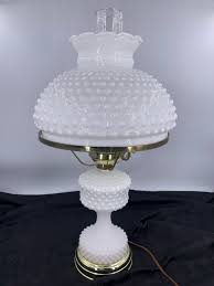 Milk Glass Hobnail Table Lamp