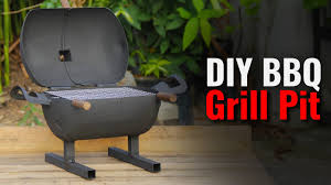 diy bbq grill pit from freon gas tank