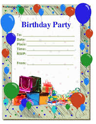 birthday invitation templates free