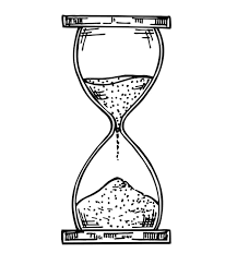 Hourglass Clock Sketch Vector Icon