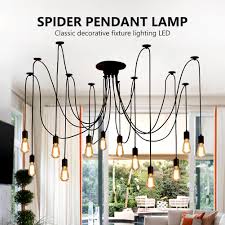 Vintage Loft Nordic Spider Pendant Lamps Adjustable Swag Fixture Lighting Cob Led Edison Lights Buy At A Low Prices On Joom E Commerce Platform