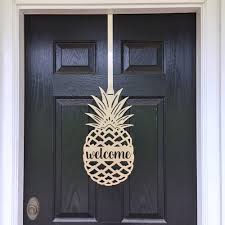 welcome pineapple front door wreath