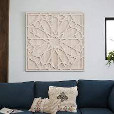 Whitewashed Wood Wall Art Dimensional