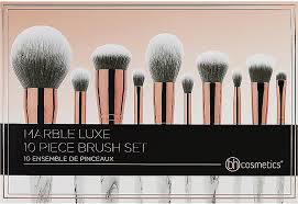 bh cosmetics brush set marble luxe