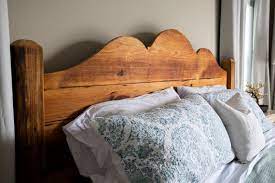 monica bed wood headboard queen