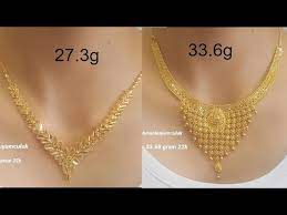 lightweight gold necklace designs