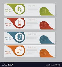 Infographic Design Number Banners Template Graphic