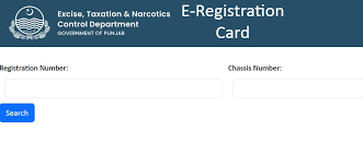 excise e registration card