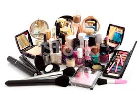 cosmetic collection stock photo