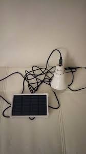 Portable Solar Panel With Led Light Bulb Jarevalo