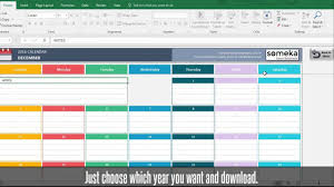 dynamic calendar excel template free