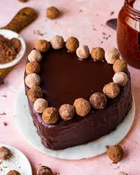 homemade chocolate truffle cake bake