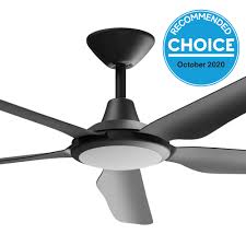 storm 56 dc ceiling fan black with led