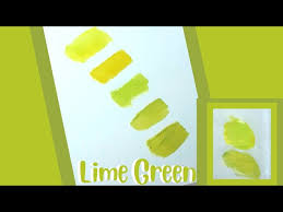 Bright Lime Green Acrylic Paint Color