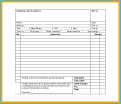 Work Order Invoice Template 5891