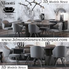 buffet model and dining table and two
