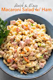 Macaroni Pasta Salad With Ham gambar png
