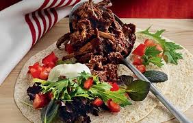slow cooked pulled beef healthy food