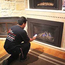 gas fireplace logs clean