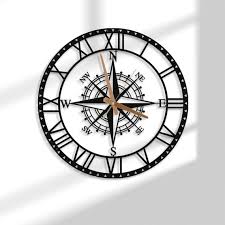Compass Wall Clock Large Clocks For