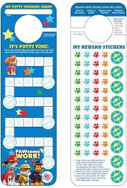 Paw Patrol Potty Training Chart Stickers Potty Training