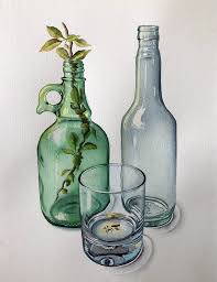 Tree Branch Bottles And Glass 184