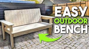 outdoor bench using wood