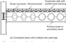 composite beams with web openings