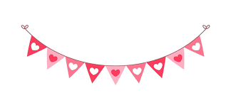 valentine s day triangle pennant banner