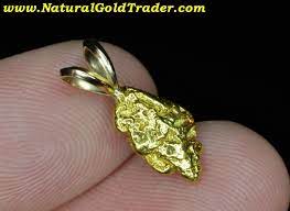 alaskan natural gold nugget pendant
