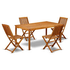 piece wood outdoor furniture set