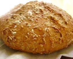 whole wheat no knead bread with flax