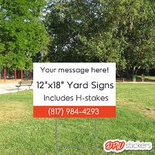 12 X 18 Yard Signs With H Stakes