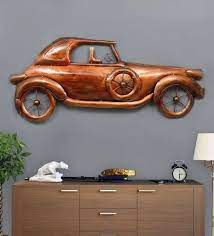 Golden Metal Car Wall Decor Size