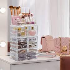 sorbus cosmetic makeup and jewelry storage case holder